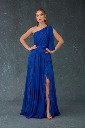 لباس مجلسی و فارغ التحصیلی سرمه ای زنانه شیفون CARMEN - کد 844085968