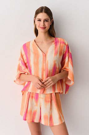 ست لباس راحتی قهوه ای زنانه Batik Suwen - کد 899165269