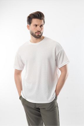 تیشرت سفید مردانه رگولار Madmext - کد 899170890