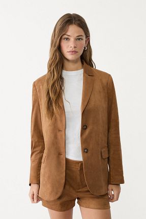 کت قهوه ای زنانه رگولار Stradivarius - کد 894636621