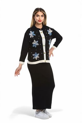ست بالاتنه و پائین تنه مشکی زنانه تریکو NEWCO - کد 899190364