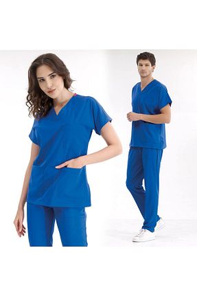 ست بالاتنه و پائین تنه آبی مردانه بافتنی ÇİZGİ - کد 900151605