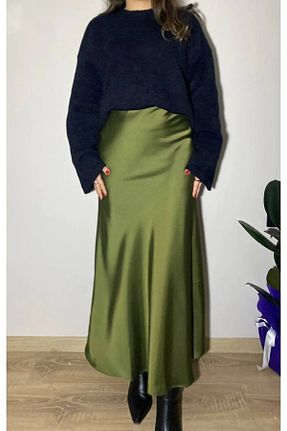 دامن خاکی زنانه ساتن Ecenin Favorileri - کد 899193637