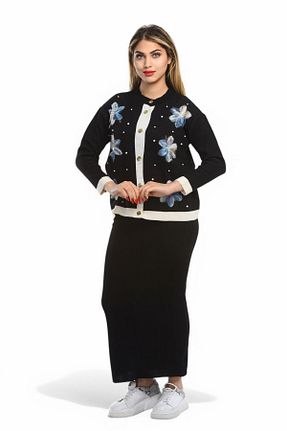 ست بالاتنه و پائین تنه مشکی زنانه تریکو NEWCO - کد 899190364
