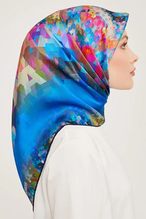 روسری زرشکی کرپ ساتن ابریشم Armine - کد 899211862