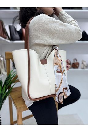 کیف دوشی بژ زنانه چرم مصنوعی ElifSavaş - کد 889712629