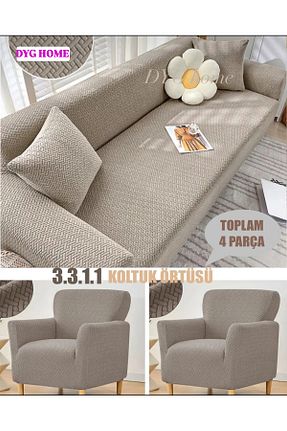 کاور مبل قهوه ای پلی استر dyg home - کد 889705509