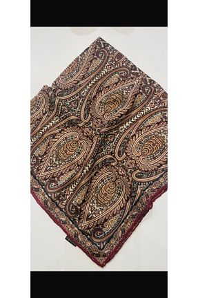 روسری زرشکی 90 x 90 LOPRES - کد 899228779