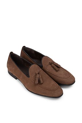 کفش لوفر قهوه ای مردانه نبوک Deery - کد 755377765