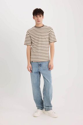 تیشرت قهوه ای مردانه Boxy Defacto - کد 892789808