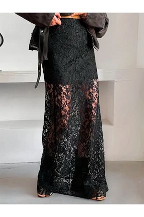 دامن مشکی زنانه الاستین INDRESS - کد 899242496