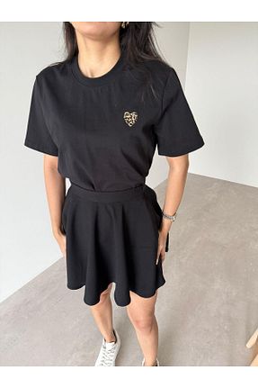 دامن مشکی زنانه پارچه Bade Butik - کد 824548481