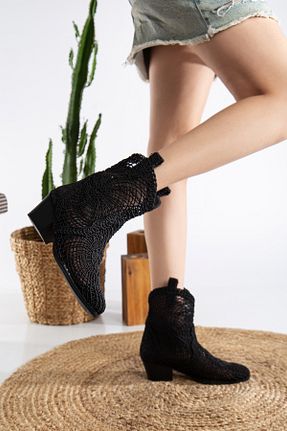 بوت / نیم بوت مشکی زنانه جیر Mc vay Shoes - کد 899251625