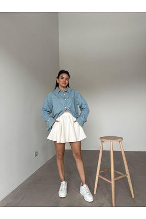 دامن بژ زنانه پارچه Bade Butik - کد 824513496