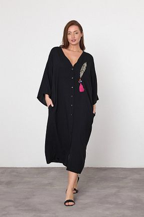 لباس سایز بزرگ مشکی زنانه بافتنی bacc - کد 899253096