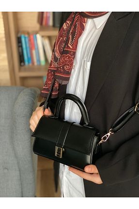 کیف دوشی مشکی زنانه چرم مصنوعی Bagzone - کد 897123312