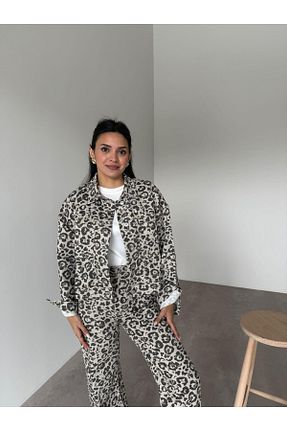 ست بالاتنه و پائین تنه طوسی زنانه بافت Bade Butik - کد 850022289