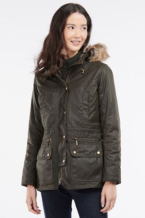 کاپشن خاکی زنانه پارکا Barbour - کد 38658577