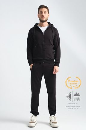 ست گرمکن مشکی مردانه پنبه - پلی استر - الاستین Shooter - کد 880921644