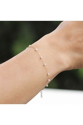 دستبند طلا طلائی زنانه 14 عیار Glorria - کد 4271480