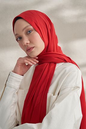 شال قرمز زنانه پنبه پلی استر ARMANDA - کد 899268278