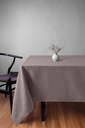 رومیزی قهوه ای پلی استر Gauze Fabric Design - کد 900110139