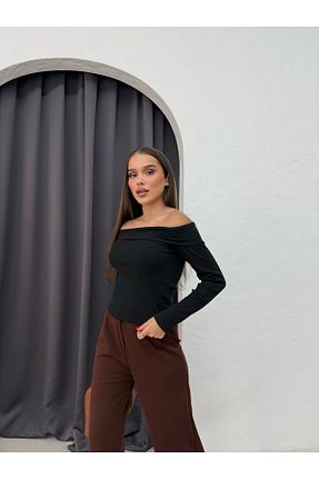 بلوز مشکی زنانه ساده RESSHO - کد 899273147