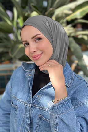 کلاه شنای حجاب طوسی زنانه Armine - کد 872469670