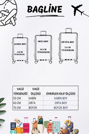 کاور چمدان رنگی ابعاد کوچک (کابین) Bagline - کد 899192320