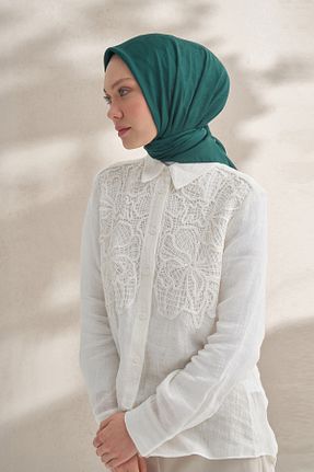 روسری سبز کرپ ARMANDA - کد 899278435