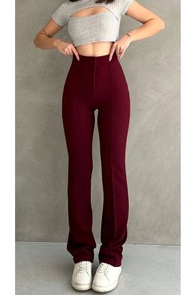 شلوار زرشکی زنانه پنبه - پلی استر - الاستین THIFF GYMWEAR - کد 899278395