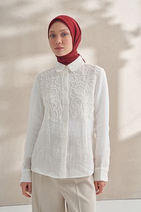 روسری زرشکی کرپ ARMANDA - کد 899278456