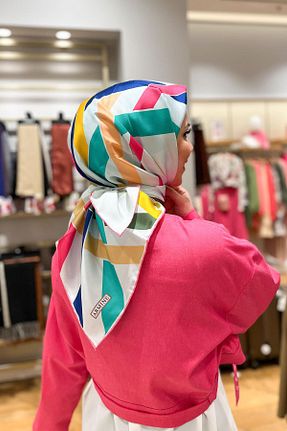 روسری رنگی کرپ ساتن ابریشم Armine - کد 836049537
