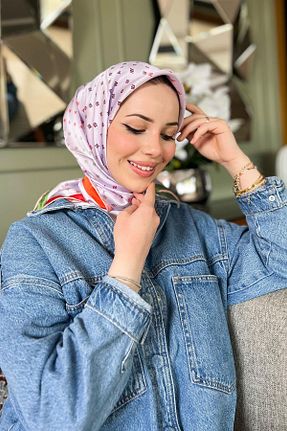 روسری رنگی کرپ ساتن ابریشم Armine - کد 806625687