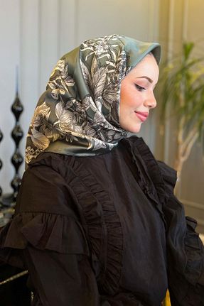 روسری رنگی کرپ ساتن ابریشم Armine - کد 836048889