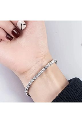 دستبند نقره طوسی زنانه 9 عیار Takıtolia - کد 899300454