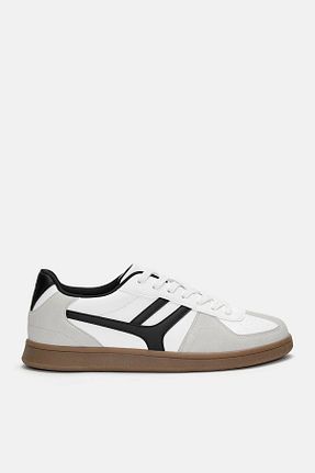 کفش اسنیکر سفید مردانه چرم اصل Pull & Bear - کد 899306640