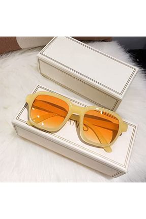 عینک آفتابی زرد زنانه 51 Toz Vintage - کد 899327384