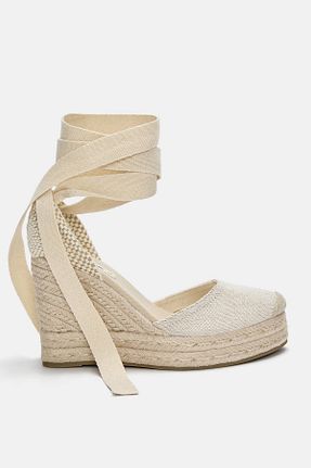 صندل بژ زنانه پاشنه پلتفرم Pull & Bear - کد 899305786