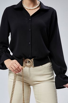 پیراهن مشکی زنانه رگولار EMMAS CLOTHİNG - کد 899330688