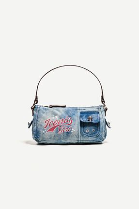 کیف دستی آبی زنانه سایز متوسط Bershka - کد 900644420