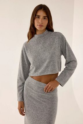 بلوز طوسی زنانه ساده Hiccup - کد 900165898