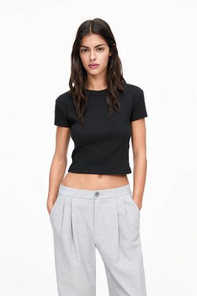 تیشرت سفید زنانه رگولار Pull & Bear - کد 899324842