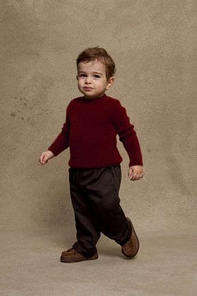 پلیور زرشکی بچه گانه ساده Fahhar Kids - کد 900169043
