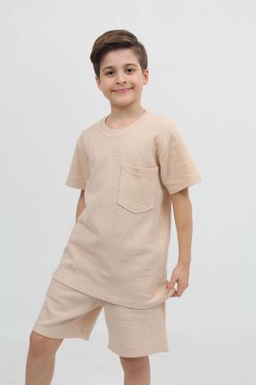 ست بالاتنه و پائین تنه بژ بچه گانه بافتنی Perendi - کد 900180148