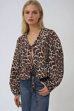 بلوز رنگی زنانه پلنگی Hiccup - کد 890476467