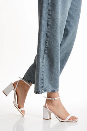 کفش پاشنه بلند کلاسیک سفید زنانه چرم مصنوعی elvinshoes - کد 899387050