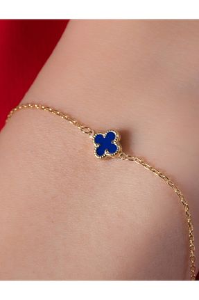 دستبند طلا سرمه ای زنانه 14 عیار YCL JEWELLERY - کد 900212972