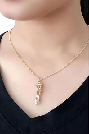گردنبند جواهر متالیک زنانه فلزی Trenderrs - کد 899386939