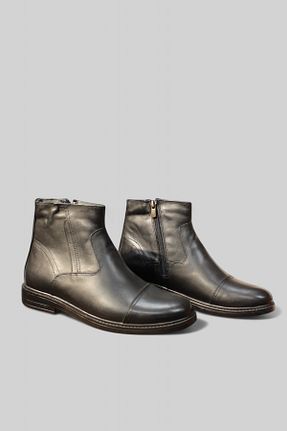 بوت / نیم بوت مشکی مردانه چرم خالص Boots - کد 899423953
